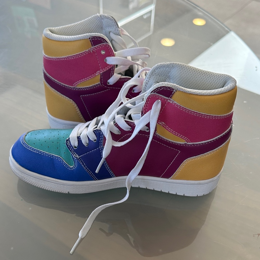 Custom Colorful High-Top Sneakers - Picture 4 of 7